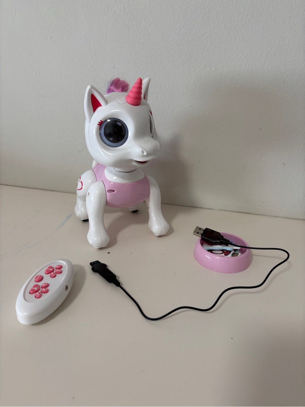 Power Your Fun Robo Pets Unicorn robot toy in pink
